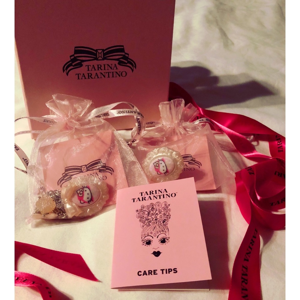 Tarina Tarantino Hello Kitty cameo necklace & ring